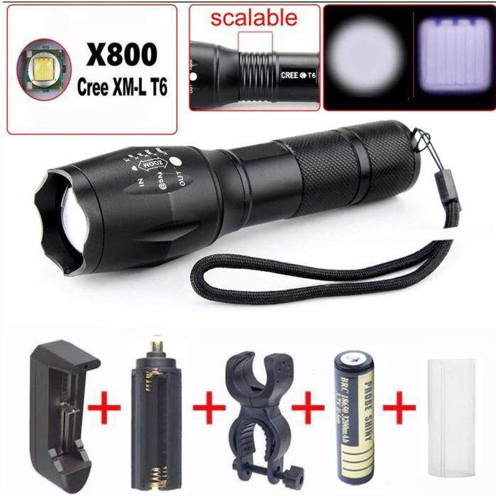 X800 Tactical Flashlight LED Military Lumens Alonefire