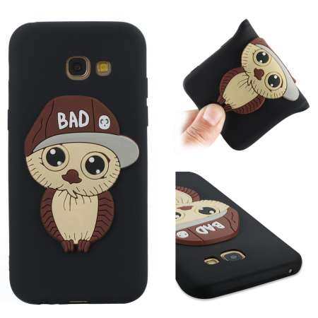 สำหรับซัมซุงกาแล็คซี่ A5 2017/A520 น่ารัก 3D การ์ตูนชาย Owl Soft TPU ซิลิโคนเคสโทรศัพท์ - INTL