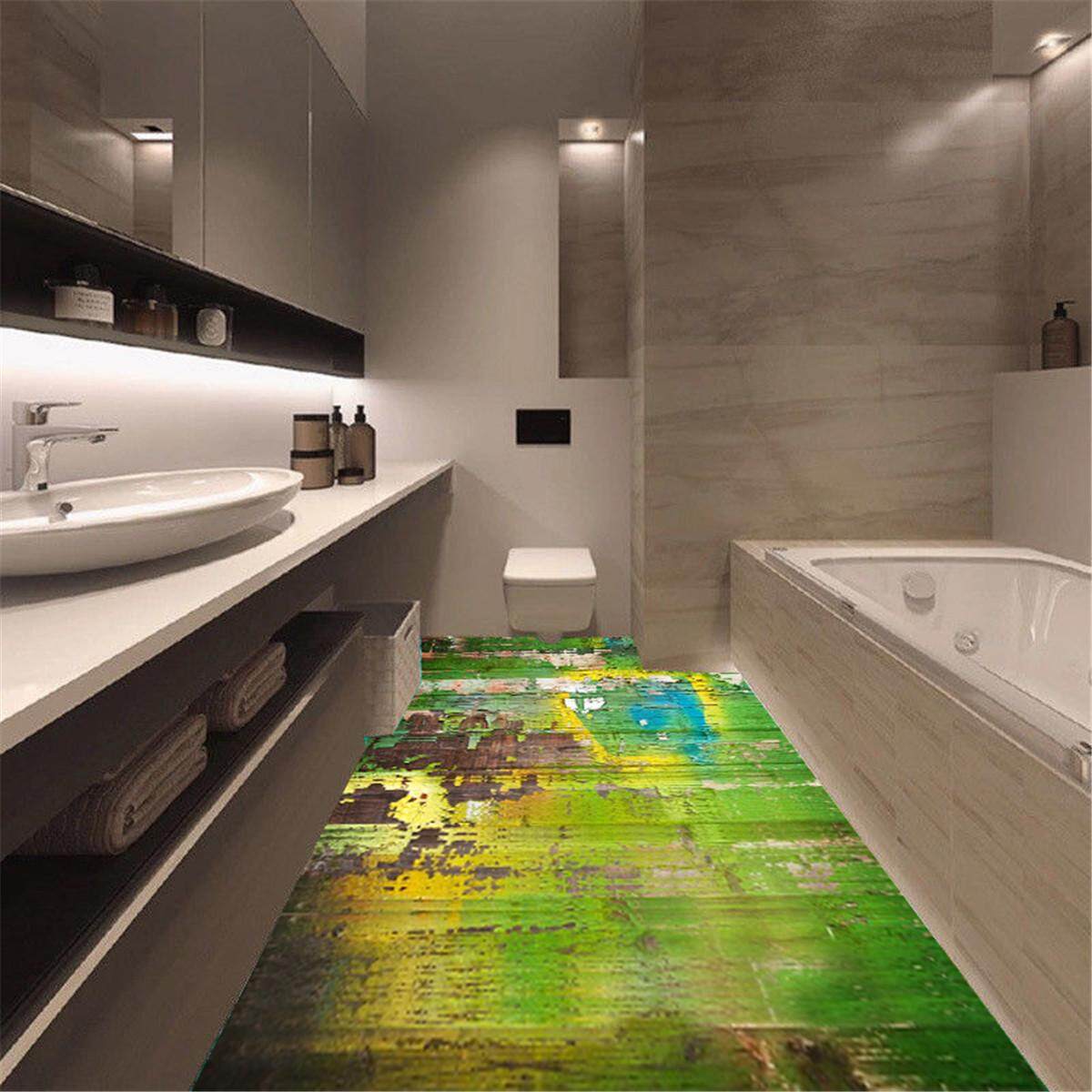 Self Adhesive Tile Floor Wall Sticker 3D Decal DIY Floor Kitchen Home Room Decor