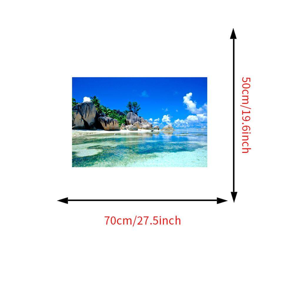 Hotilystore 3D Wallpaper Bedroom Living Mural Beach Sea Island Landscape Modern Wall Sticker