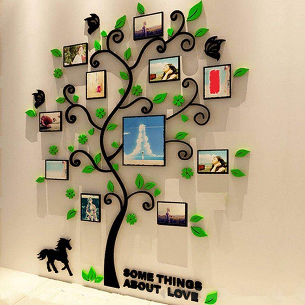 GOOD DIY Home Family Decoration Wallpaper 3D Acrylic Photo Frame Tree Wall Sticker - intl