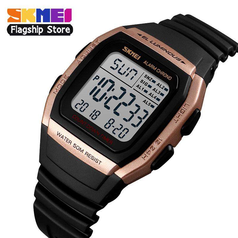 ĐỒNG HỒ NAM SKMEI Mới Nam Thể Thao Đồng Hồ Retro Đa Năng Thời Trang Đồng Hồ Vuông Chrono Đếm...
