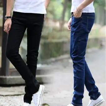 elastic black jeans