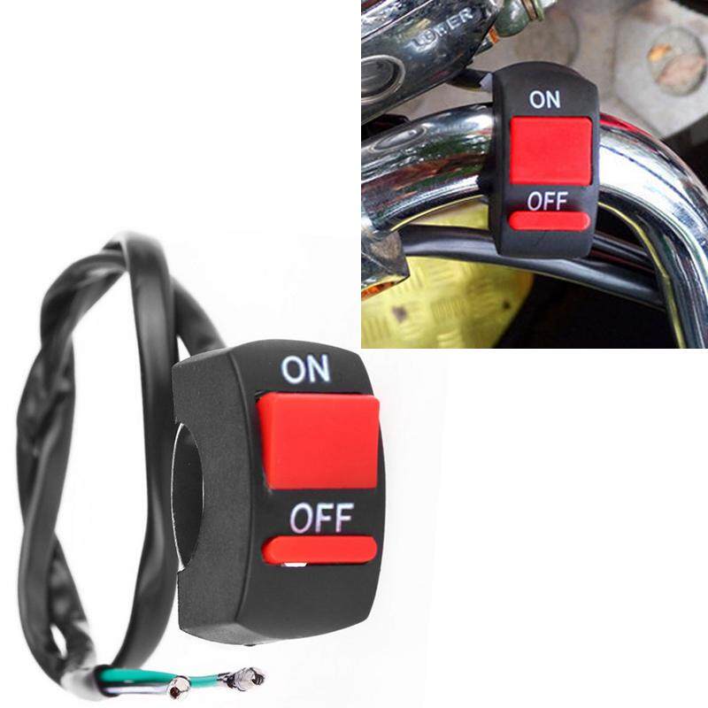 1x Motorcycle Handlebar Headlight Fog Spot Light ONOFF Kill Switch 12V