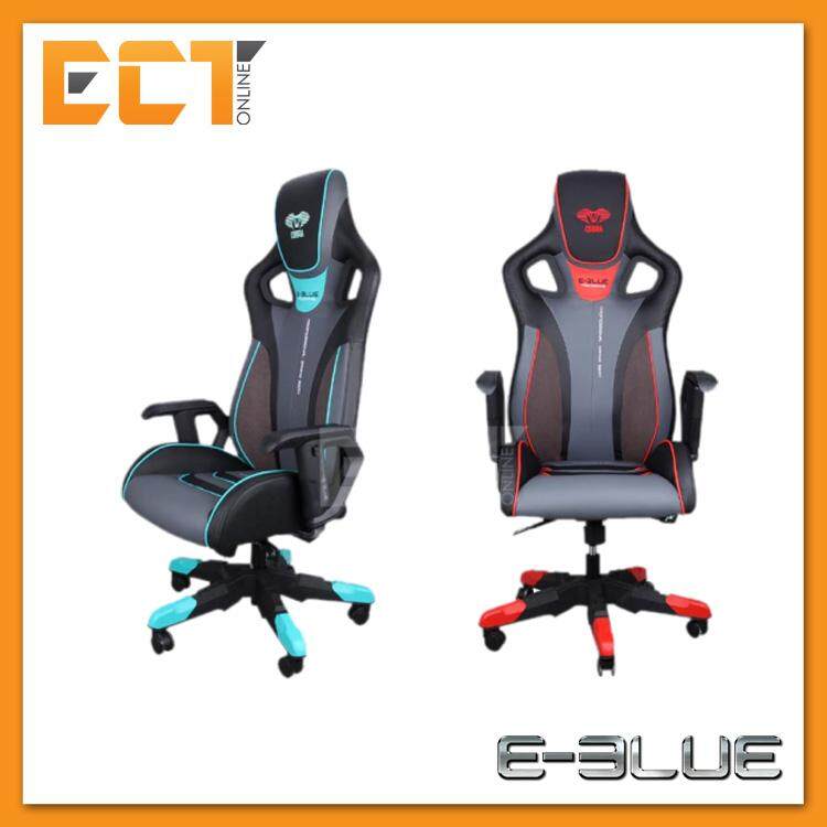 E-Blue EEC313 Cobra III PU Leather & Suede PC Gaming Chair (Red/Blue)