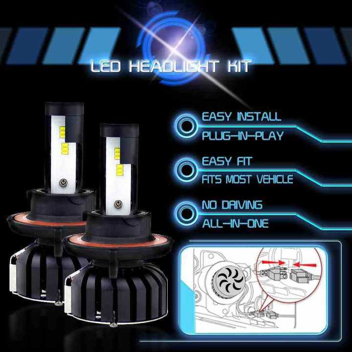 Lissng 2 Pcs Mobil Lampu LED Kit H13 200 W 20000LM 6000 K Bohlam LED Terang Lampu 300% Lebih Terang dari Tradisional Lampu Halogen