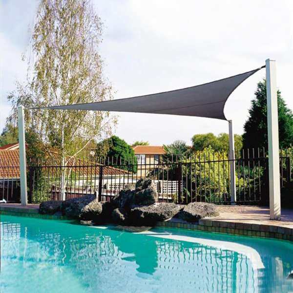 Waterproof SHADE SAIL SUN AWNING Square Triangle Rectangle Grey - intl