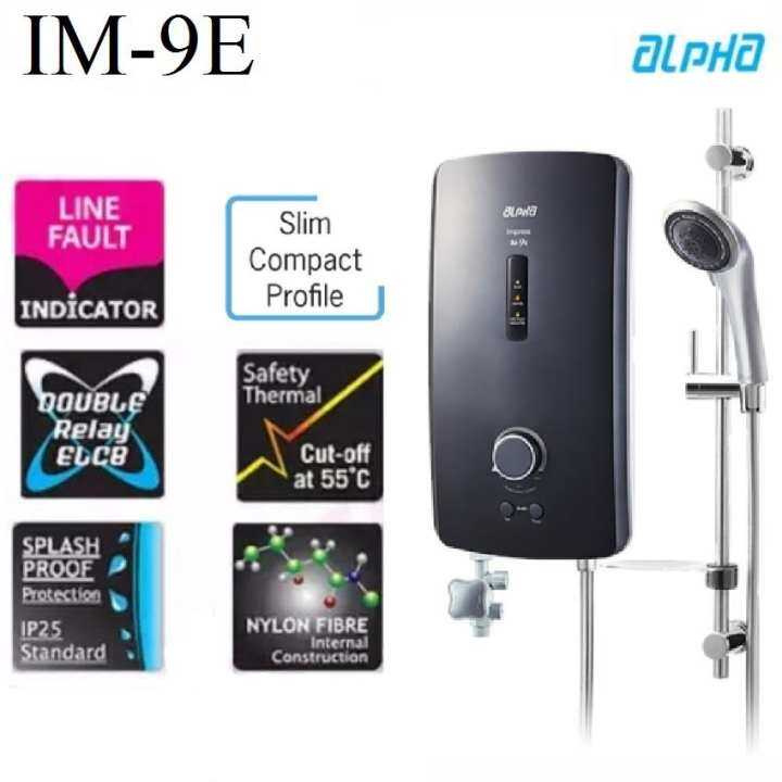 Alpha Water Heater IM9E Black Buy sell online Water Heaters with cheap