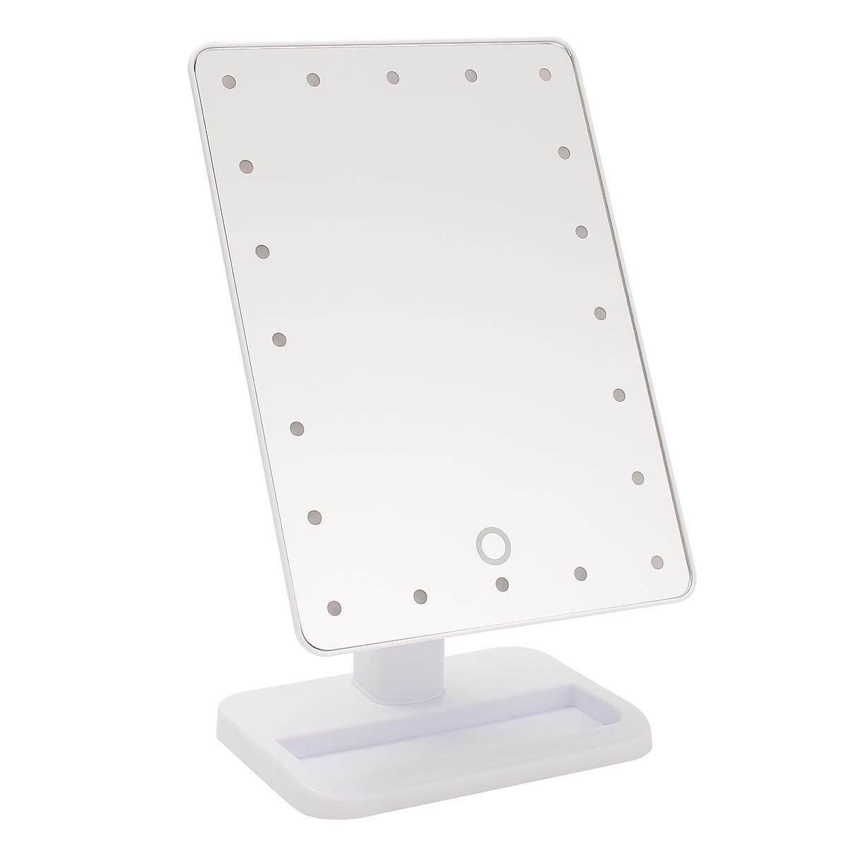 20 LEDs Touch Light Illuminated Make Up Cosmetic Bathroom Shaving Vanity Mirror White - intl