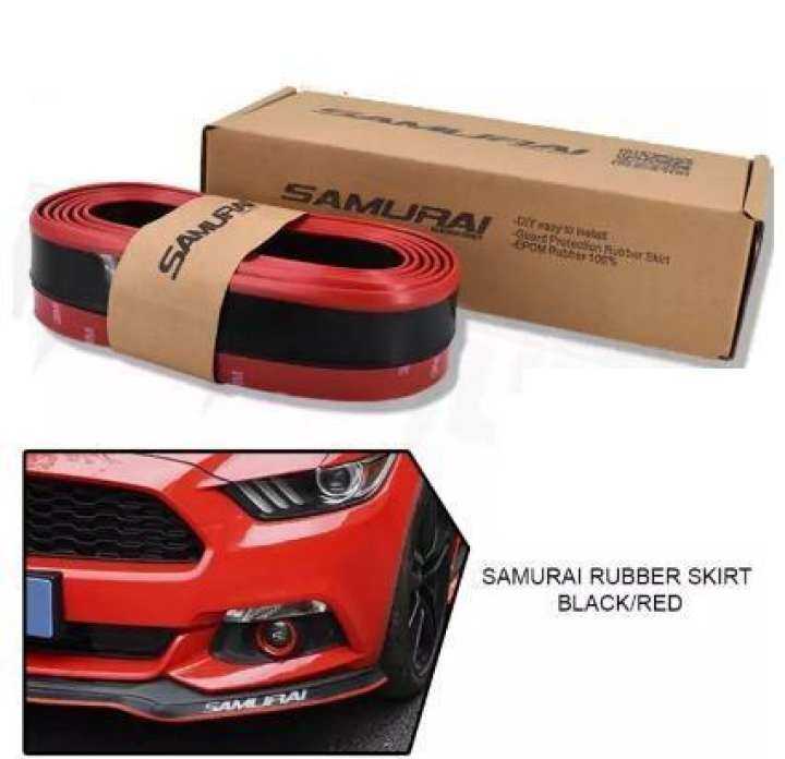 Samurai Rubber Skirt Lip Skirt Protector Universal Car Front Lip Bumper