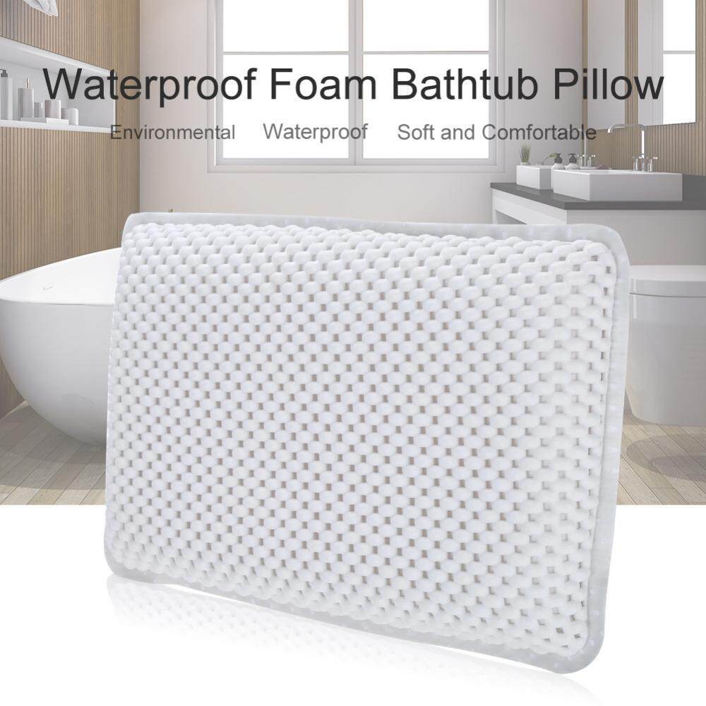 PVC Bath Pillow for Neck Back Support Foam Inner Stuff Padding Bathtub Headrest - intl