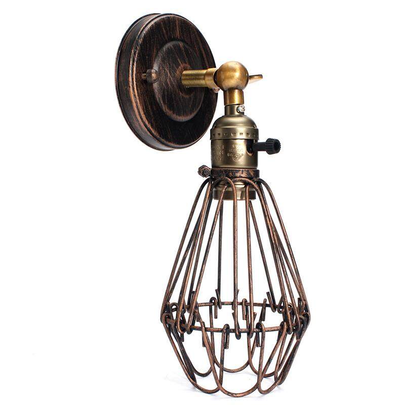 E27 Loft Metal Retro Vintage Rustic Sconce Wall Fixture Light Edsion Lamp Bulb - intl