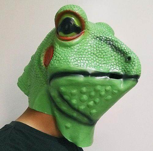 Latex Animal Full Head Aquatic Frog Fancy Dress Carnival Stag Hen Party Masks