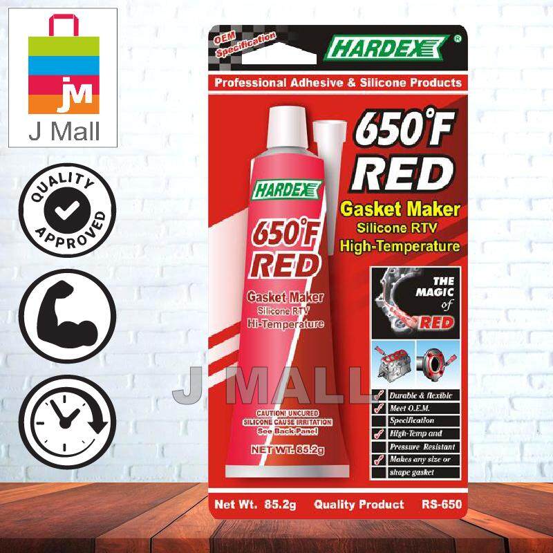 HARDEX 650ºF RED GASKET MAKER ADHESIVE SILICON RTV HITEMP RS650 Lazada