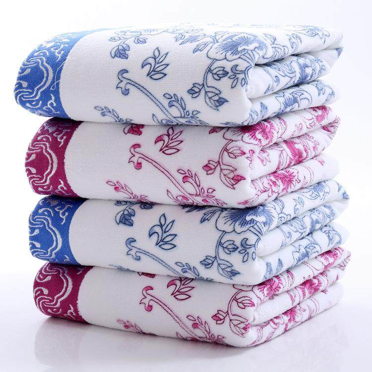 Extra Large Blue and white porcelain 100% cotton Bath Towel Sports Towel Gym Camping Towel Fast Drying Cloth - intl