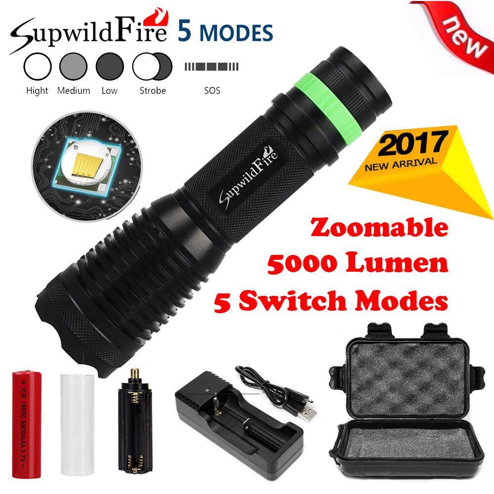 5000lm Genuine Shadowhawk X800 Tactical Flashlight T6 LED Military Torch kit