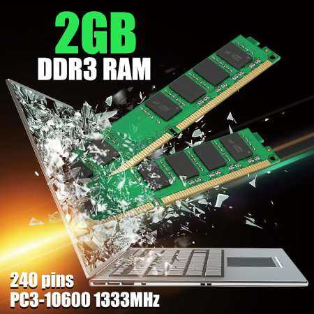 【การจัดส่ง + Super DEAL + จำกัด Offer】2GB DDR3 PC3-10600 1333 เมกะเฮิร์ตซ์เดสก์ท็อป DIMM หน่วยความจำ 240 Pins สำหรับระบบหลายระบบ