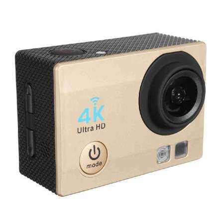 Lissng WiFi 1080 จุด 4 พันกีฬากล้องแอ็คชั่น DV ชุด HD กล้องถ่ายภาพใต้น้ำกันน้ำสำหรับ Windows/Linux/Unix/Win7/Mac OS UK ปลั๊ก (ทอง)