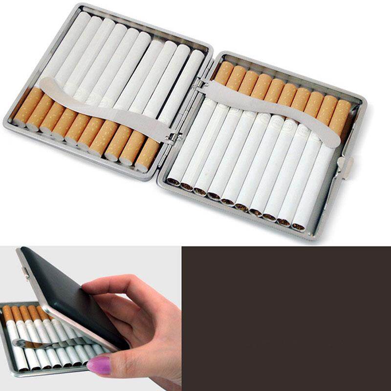 Dragon Classic Leather & Alloy Case Box Metal Holder Container For Lighter Black