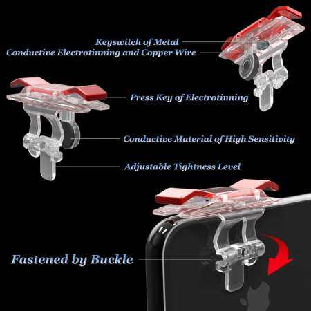 ด้ามจับเกมแพด EXTENDED Handle และ Survival เกมทริกเกอร์กินไก่เกมลัด L1R1 จอยสติ๊ก Trigger ปุ่มไฟ AIM Key CONTROLLER อุปกรณ์เสริมสำหรับ PUBG ROS, กฎของการอยู่รอด, Last Battle Ground, Survivor Royale, ไฟฟรี