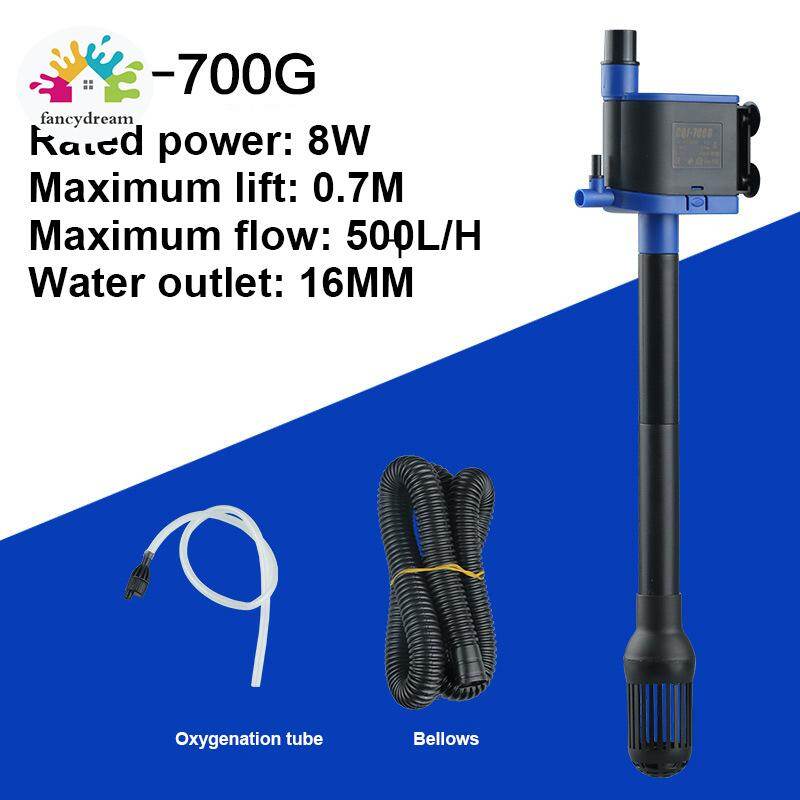 fancydream Water Air Pump Filter Submersible 3 In 1 Low Power Consumption For Fish Tank Aquarium