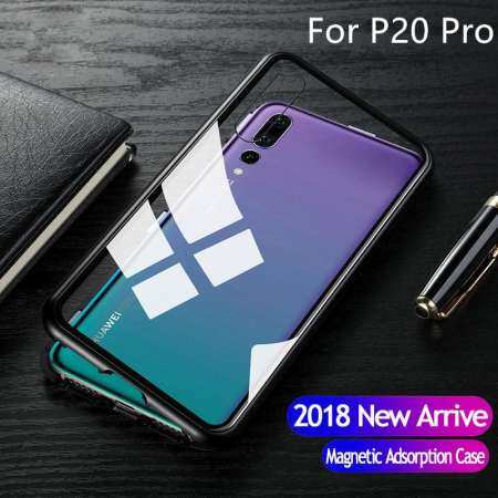 HOT Magneto การดูดซับแม่เหล็กโลหะเคสสำหรับหัวเหว่ย P20/P20 Pro กรณีกระจกนิรภัยสุดหรูสำหรับกรณี Huawei P20 P20 Pro เคสโทรศัพท์ (P20/P20 Pro สองรุ่น)