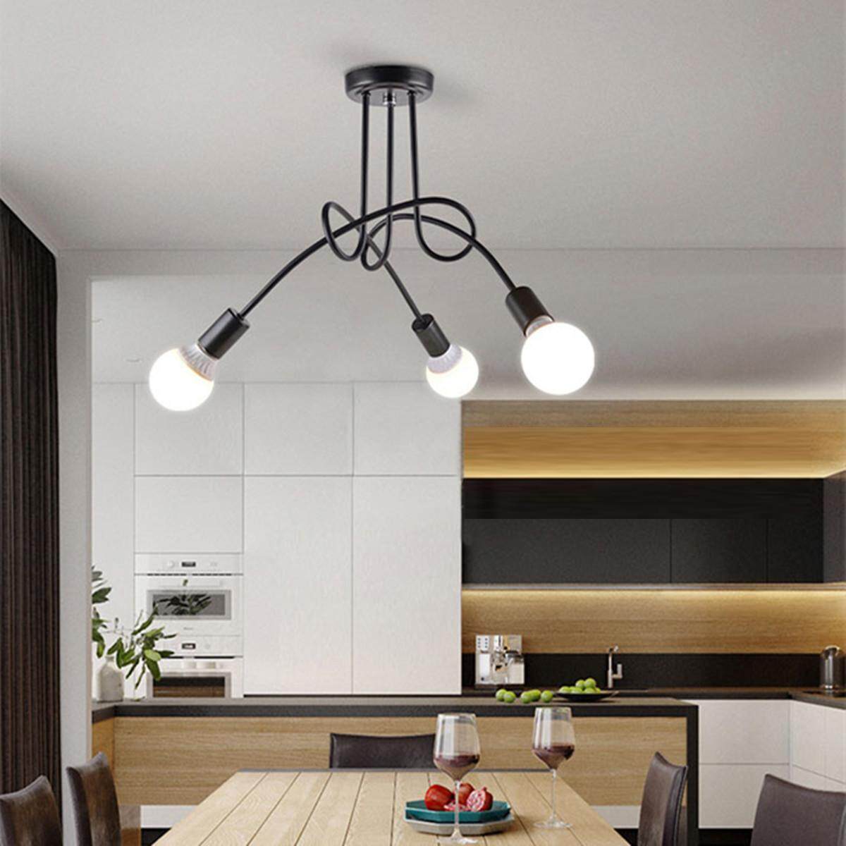 Flush Mount Ceiling Lights Kitchen Pendant Light Kitchen Lamp Black Chandelier - intl