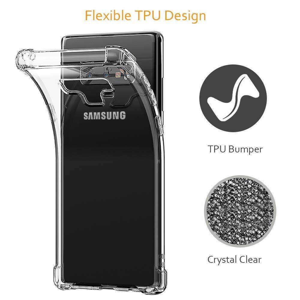 LUOWAN Ốp Lưng Galaxy Note 9 Ốp Điện Thoại Di Động Bảo Vệ Chống Sốc Trong Suốt Pha Lê Thiết Kế Lai Với Viền TPU Dẻo Ốp Mỏng Vừa Vặn Cho Samsung Galaxy Note 9-Clear