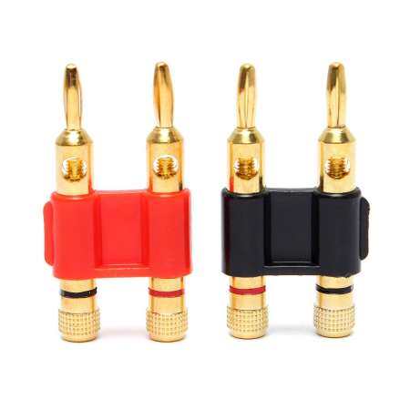 2 ชิ้น Connector - วางซ้อนกันได้คู่ 4 มิลลิเมตรปลั๊กกล้วยลำโพงปลั๊ก - นานาชาติ