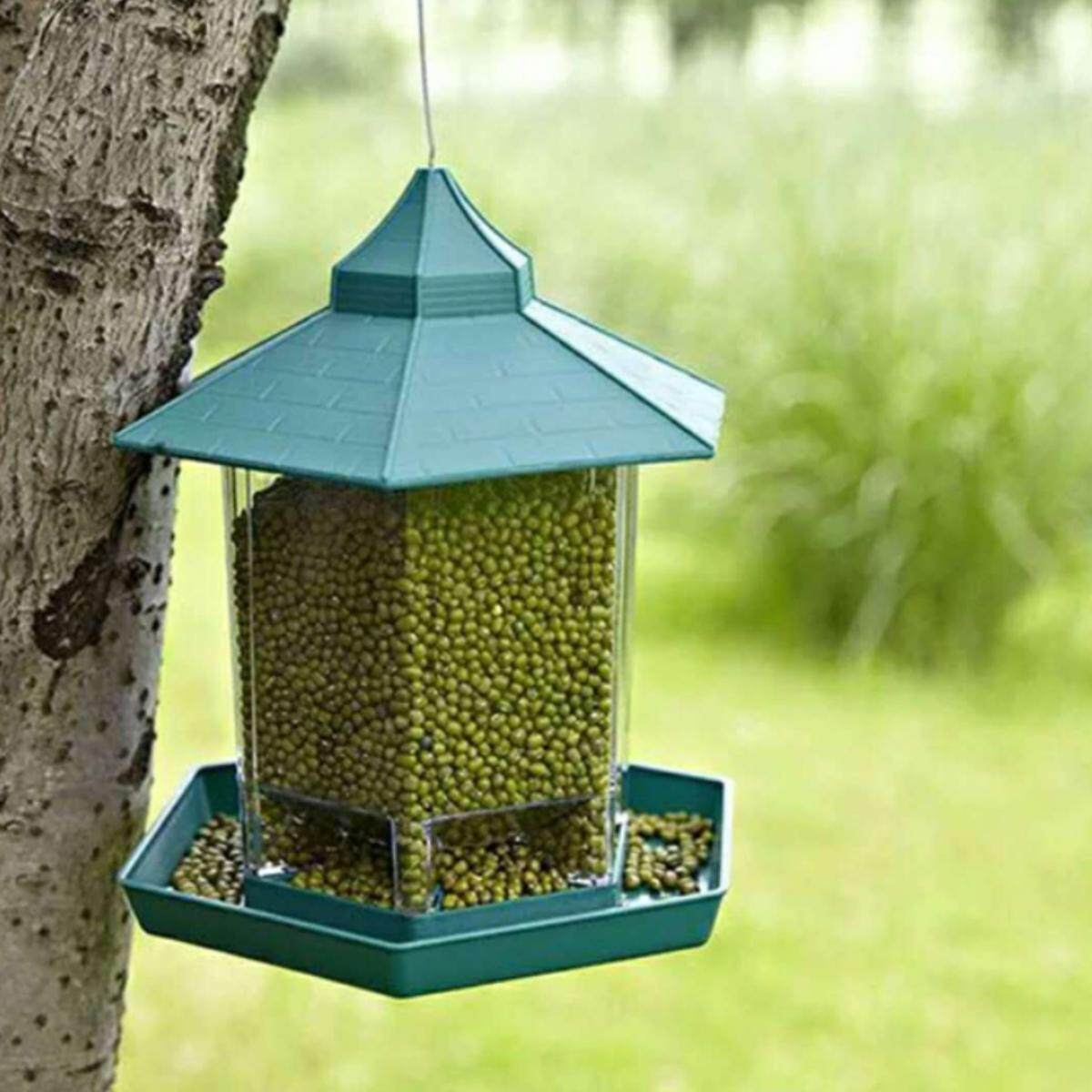 Waterproof Gazebo Hanging Wild Bird Feeder Outdoor Feeding For Decoration Garden