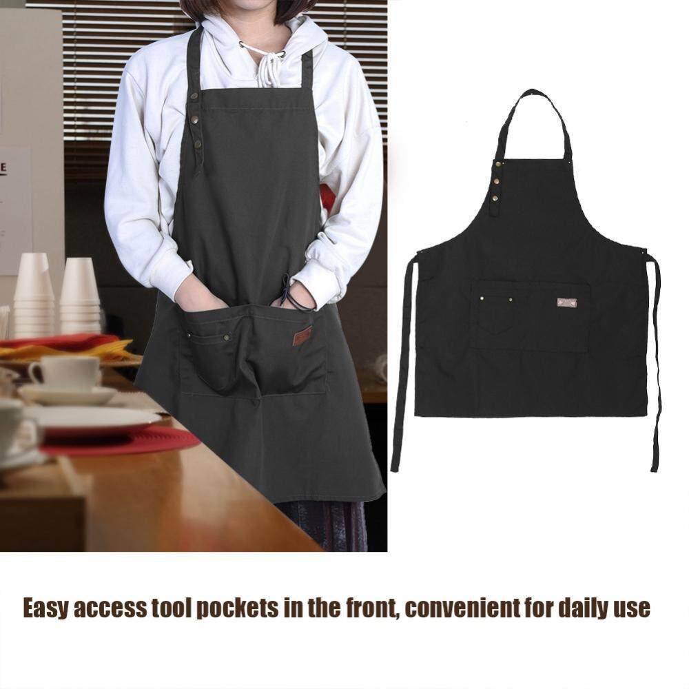 epayst Adjustable Buckles Style Canvas Apron Kitchen Cooking Coffee Shop Waitress Work Uniform