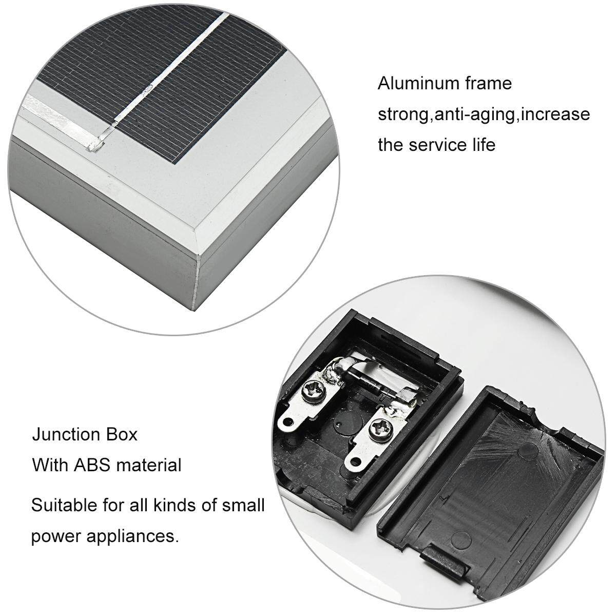 Elfeland 12 V 5 Wát Đa Tinh Thể Loại A Bảng Điều Khiển Năng Lượng Mặt Trời Cho Khu Vườn Nhà TỰ LÀM