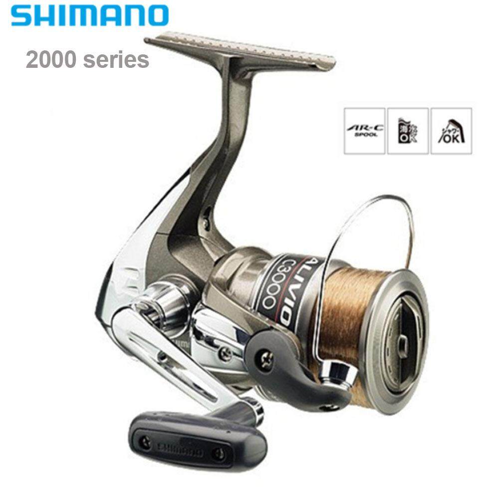 6 Warna 100% Asli Shimano Alivio Berputar Reel Pancing 1 + 1BB dengan Asli Tali Pancing Nilon AR-C Spul Tubuh Kaku Gulungan Pancing