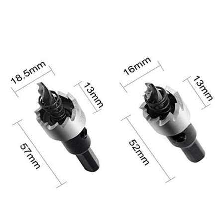 5 PCS 16-30 MM ความเร็วสูง HSS เหล็กหัวเจาะ Heavy Duty ชุดเลื่อยเจาะรูสำหรับอะลูมิเนียมพลาสติกแผ่นเหล็กท่อ 16 มม./18.5 มม./20 มม./25 มม./30 มม.