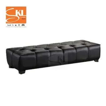 Skl85850 Pvc Stool Sofa Bench Ottoman Black Lazada Skl85850 Pvc Stool Sofa Bench Ottoman Black
