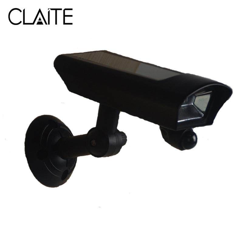 CLAITE LED Năng lượng mặt trời Đèn CẢM BIẾN Chuyển Động Cảm Biến Đèn Sân Vườn Ngoài Trời Sân Mô Phỏng Giám Sát An Ninh Đèn