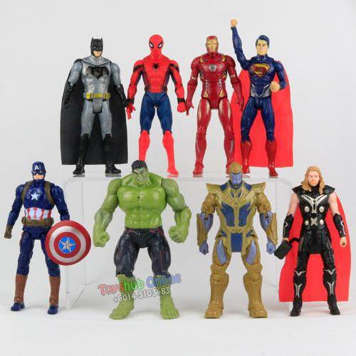 Action Figures Thor The Hulk Batman Superman Iron Man Captain America Kids Toys