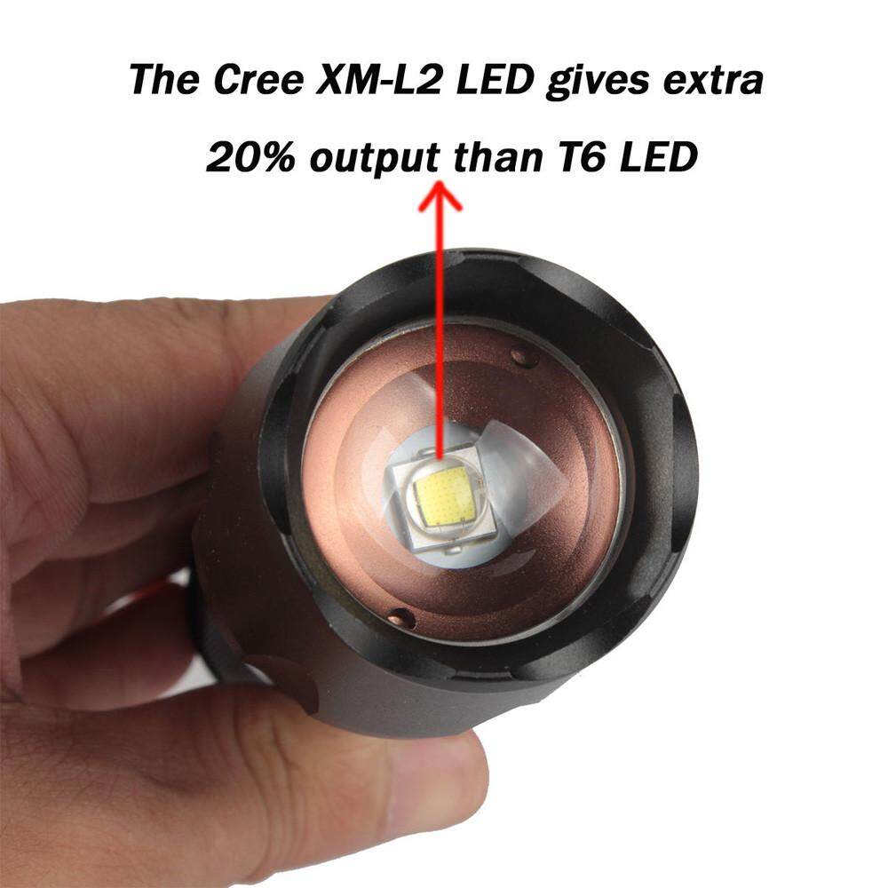 6000LM Shadowhawk X800 L2 LED ZOOM Flashlight Torch Powerful