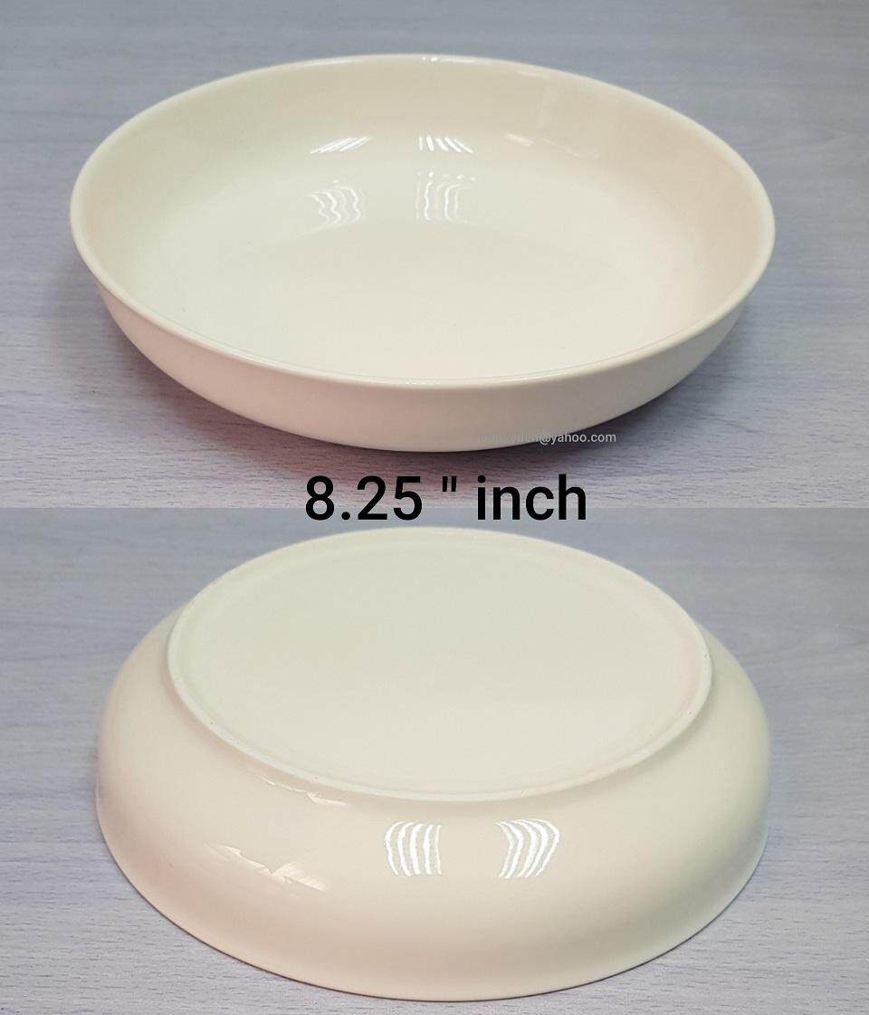 Salad Plate Ceramic Dish Soup Deep Plates Set Pinggan Mangkuk Kaca