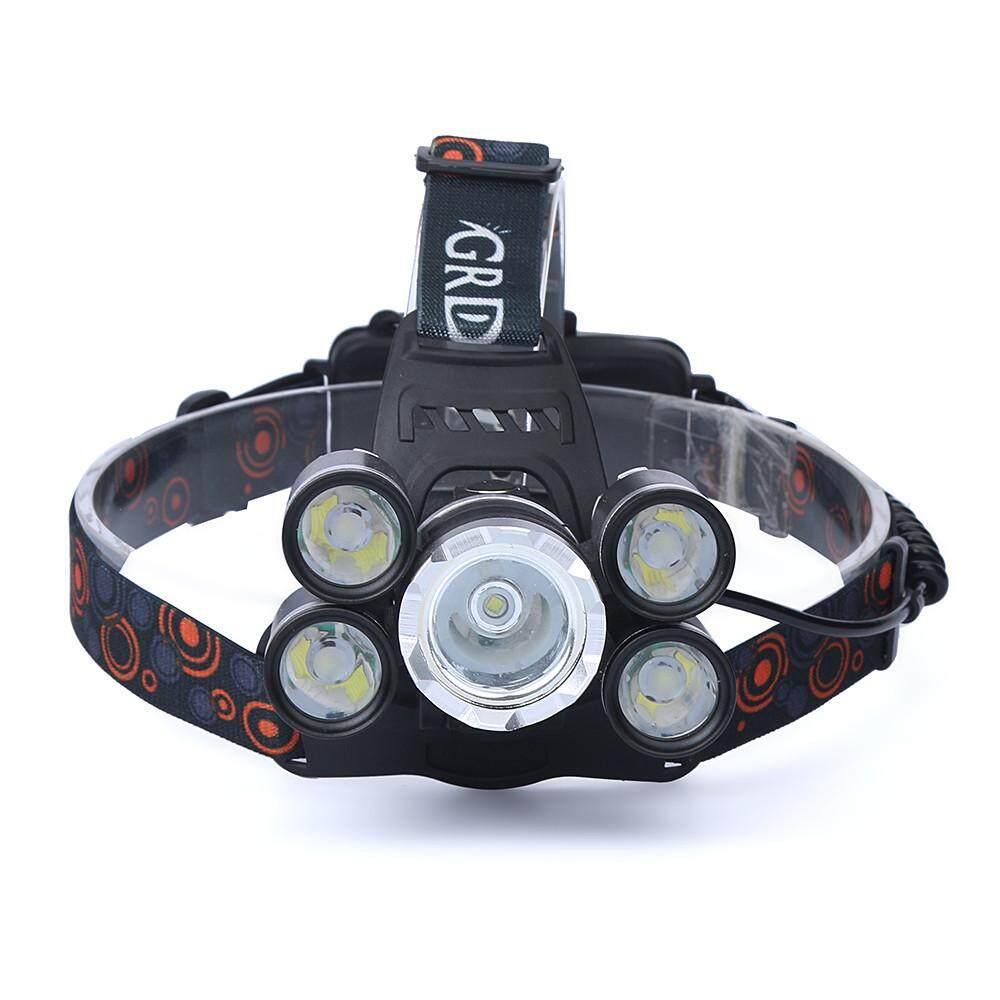 35000LM 5x XM-L T6 LED Headlamp Headlight Flashlight Head Light Lamp 18650