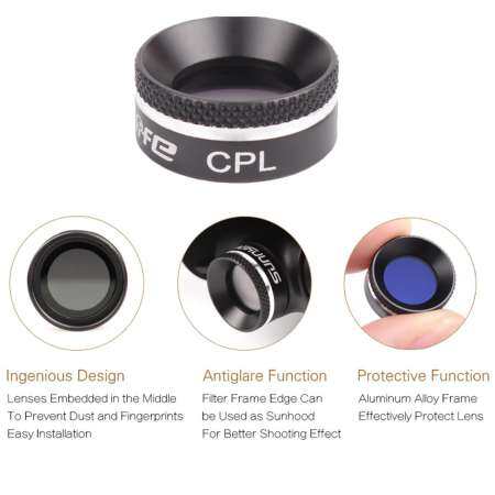 Camera เลนส์กรองแสง MULTI LAYER เคลือบ CPL เลนส์กรองแสง S Circular Polarizer สำหรับ DJI Mavic โดรน Camera อุปกรณ์เสริม - INTL