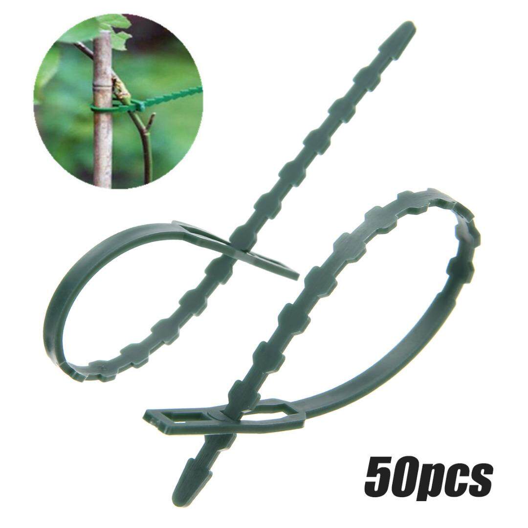 50Pcs Reusable Garden Plastic Plant Cable Ties Straps Adjustable Tree Clim NEW