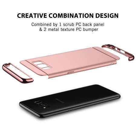 สำหรับซัมซุงกาแล็คซี่ S8 PLUS Case, 3 in 1 หรูหราเคสแข็งฝาหลังแบบถอดได้เคสใส่โทรศัพท์