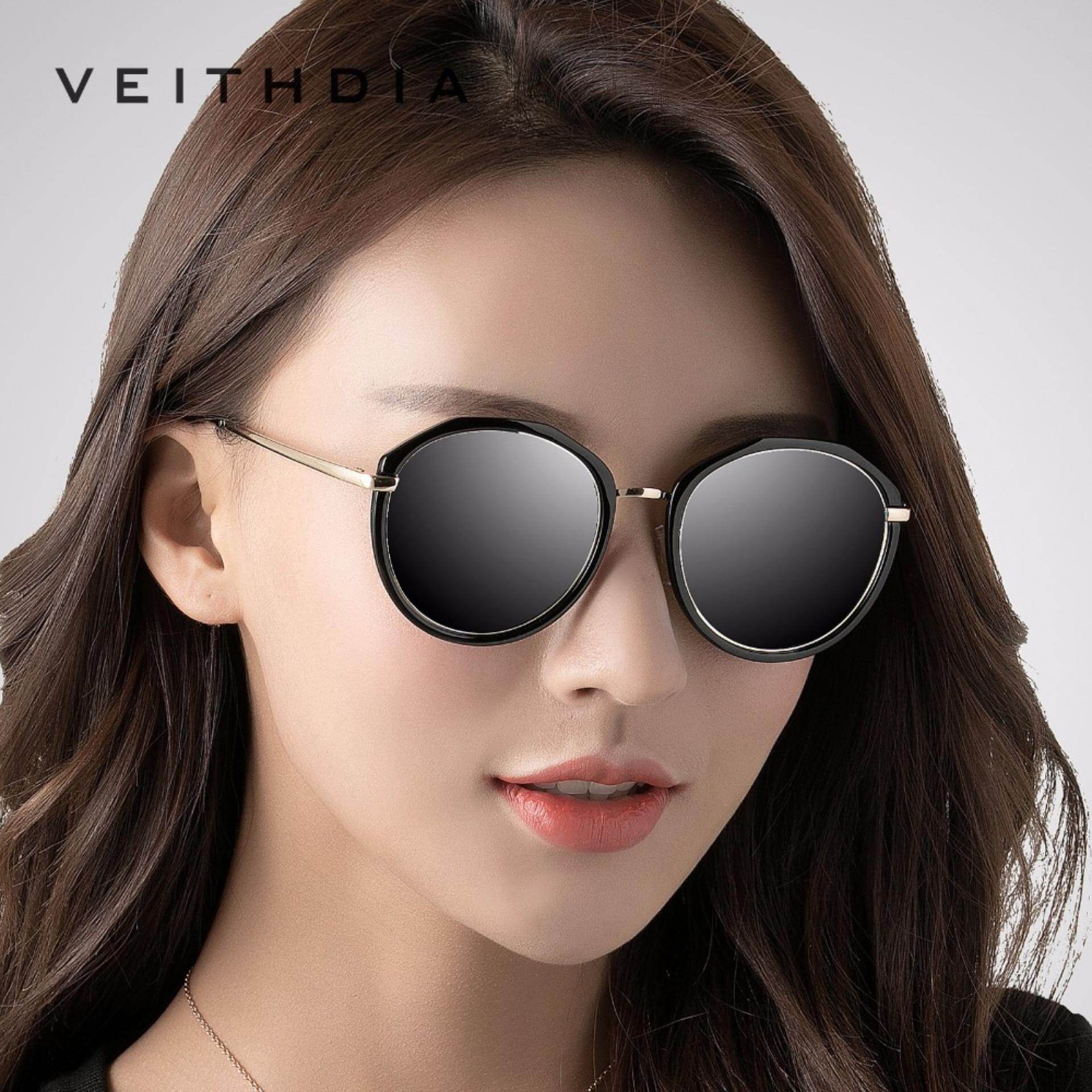 Kính Râm Nữ Gọng Acetate VEITHDIA Kính Phân Cực 3050