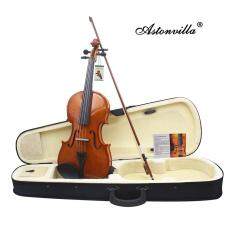 Astonvilla 4/4 + log electro-acoustic violin shoulder rest cloth + chord + + + bow + Rosin Qinhe + cable – intl
