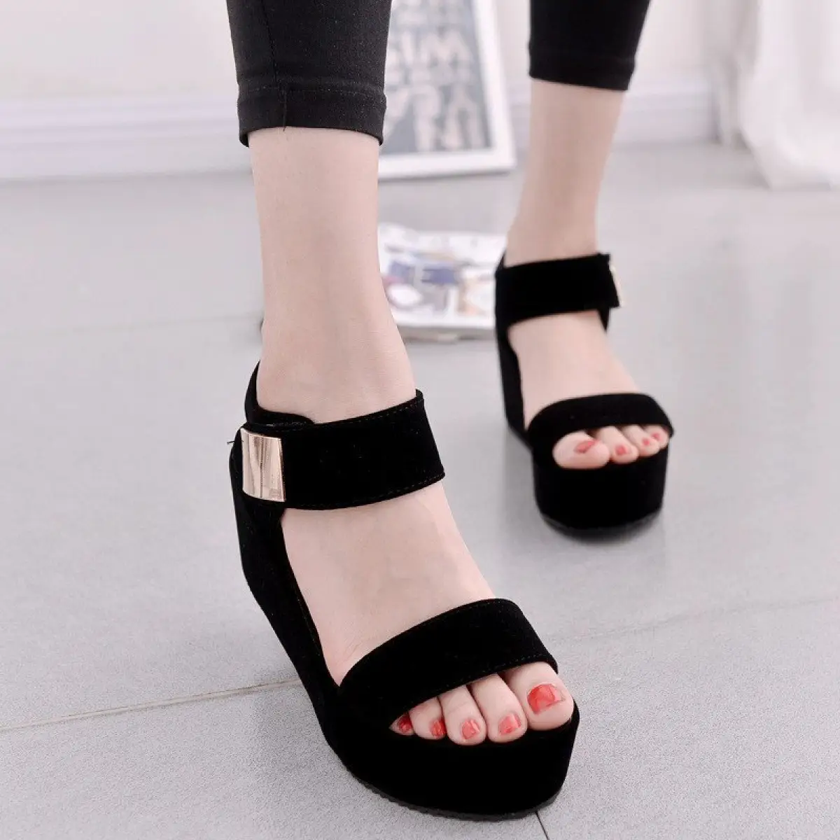 flat platform wedge sandals