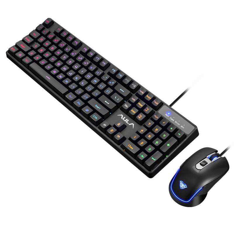 Allmax AULA T100 Backlit Gaming Keyboard& Mouse Combo for Game/PC(Black) Singapore