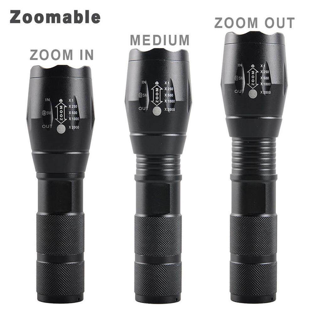 G700 X800 Tactical Zoomable XML T6 LED Military Flashlight Torch Light Lamp