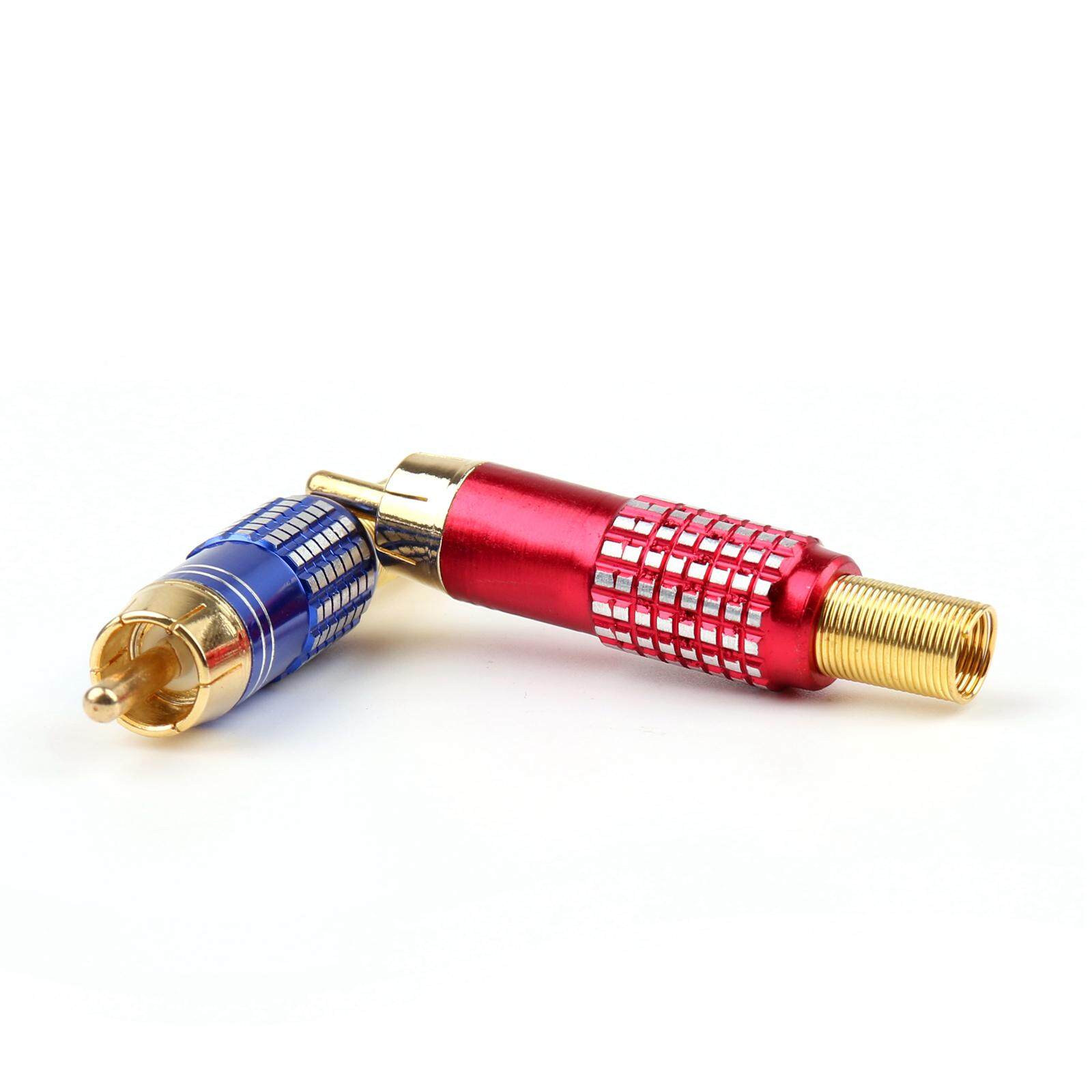 Areyourshop 20 Pcs High Quality Gold Plated RCA Male Plug Solder Audio