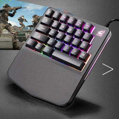 K11 Wired 28 Keys LED Backlit Single Hand Keypad Gaming Mechanical Keyboard